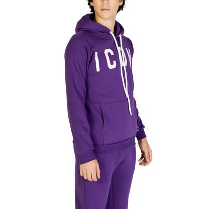 Sweat à capuche Icon en coton violet