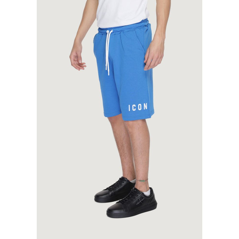 Short Bermuda en coton bleu Icon