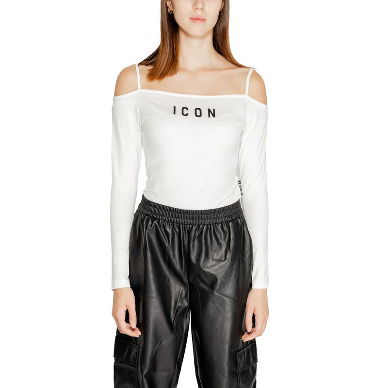 Icon ID9110BY White Cotton Bodysuit for Women