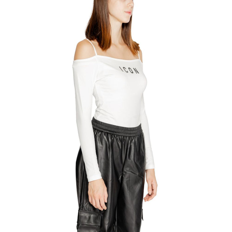 Icon ID9110BY White Cotton Bodysuit for Women
