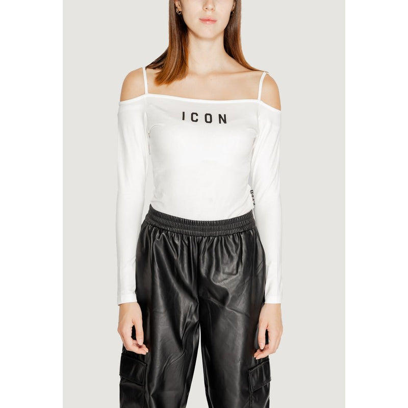 Icon ID9110BY White Cotton Bodysuit for Women