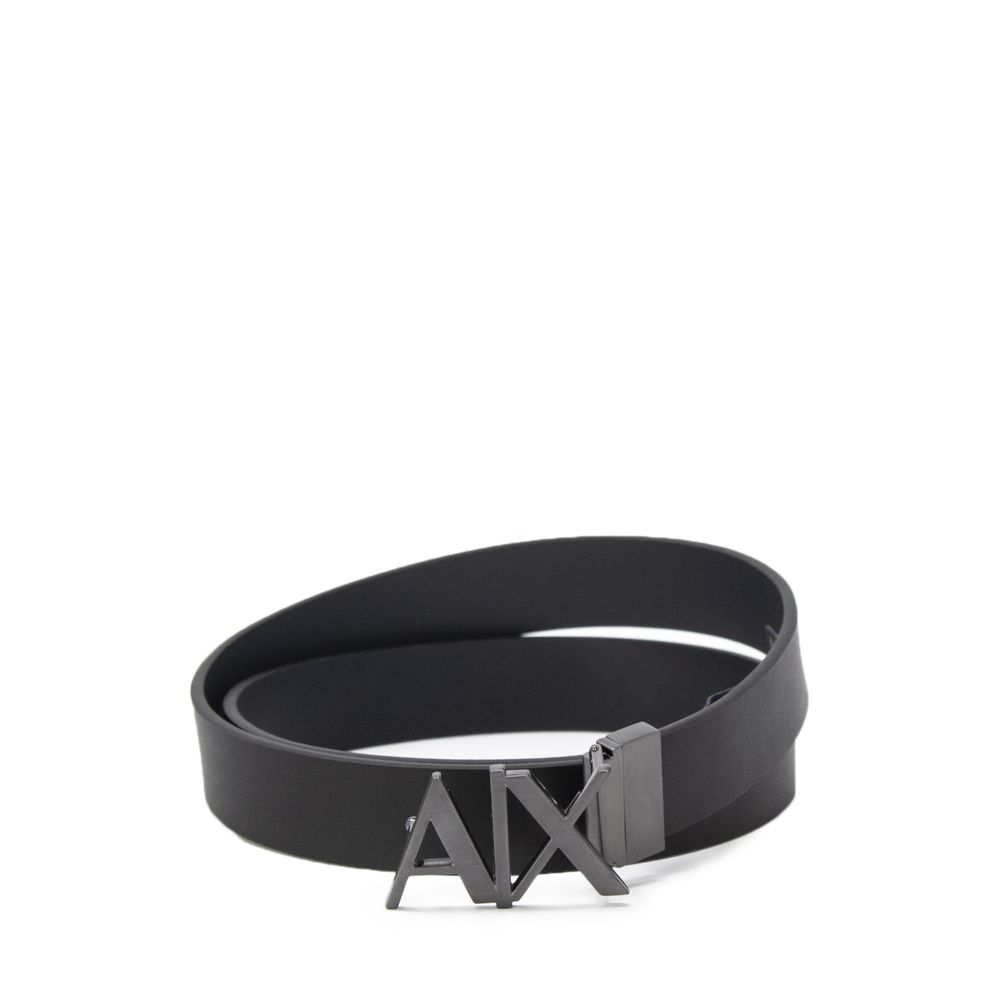 Armani Exchange zwarte leren riem