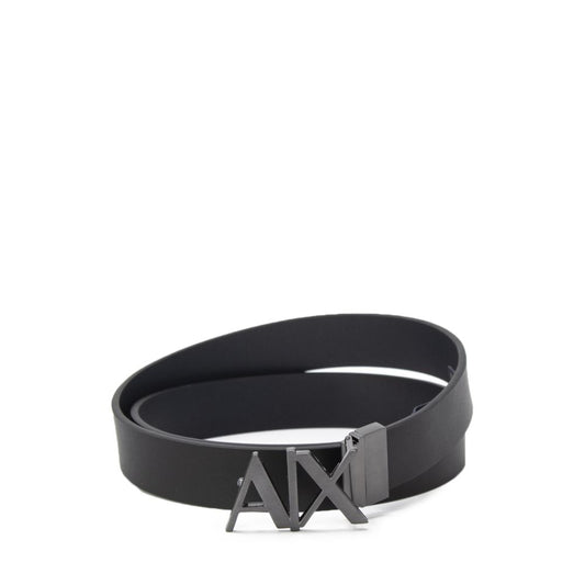 Armani Exchange zwarte leren riem