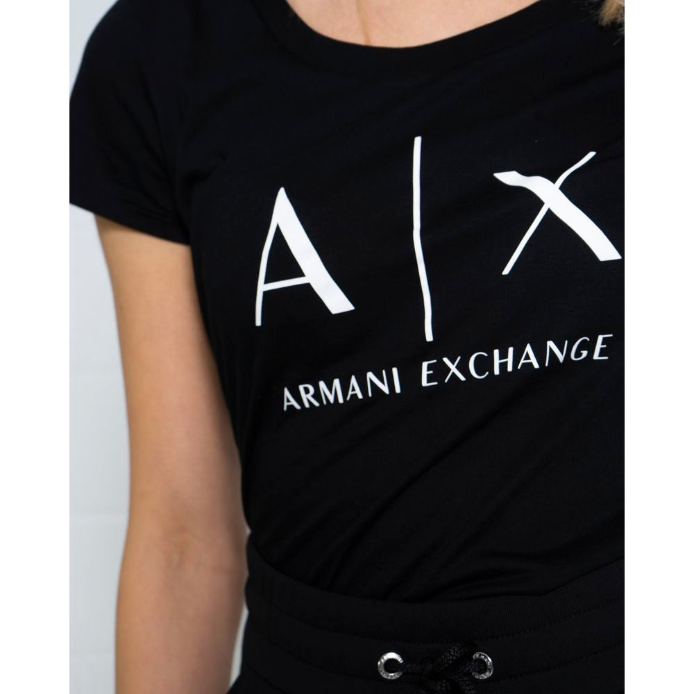 Armani Exchange zwart katoenen T-shirt