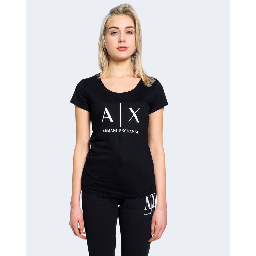 Armani Exchange zwart katoenen T-shirt