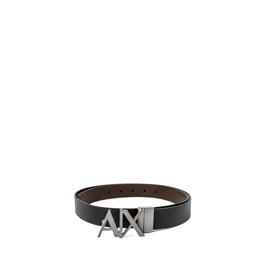 Armani Exchange zwarte leren riem