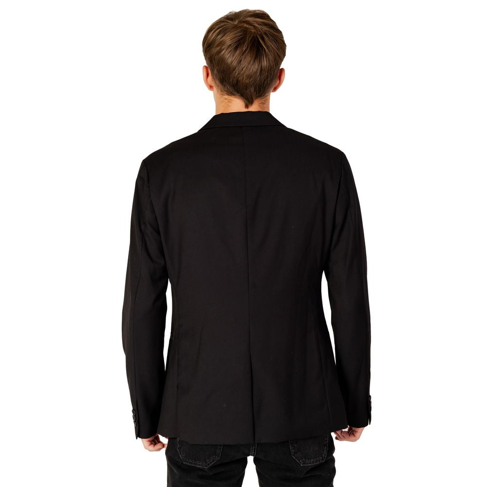 Armani Exchange, blazer noir en polyester
