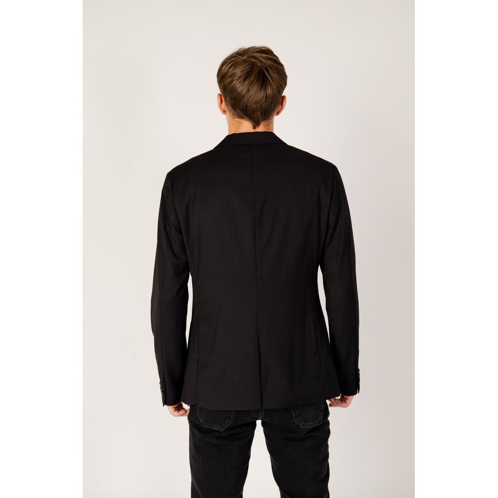Armani Exchange, blazer noir en polyester