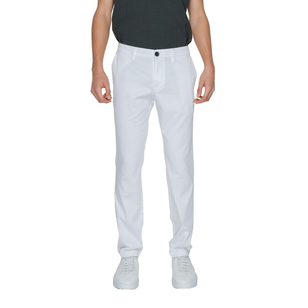 Pantalon blanc en coton Armani Exchange