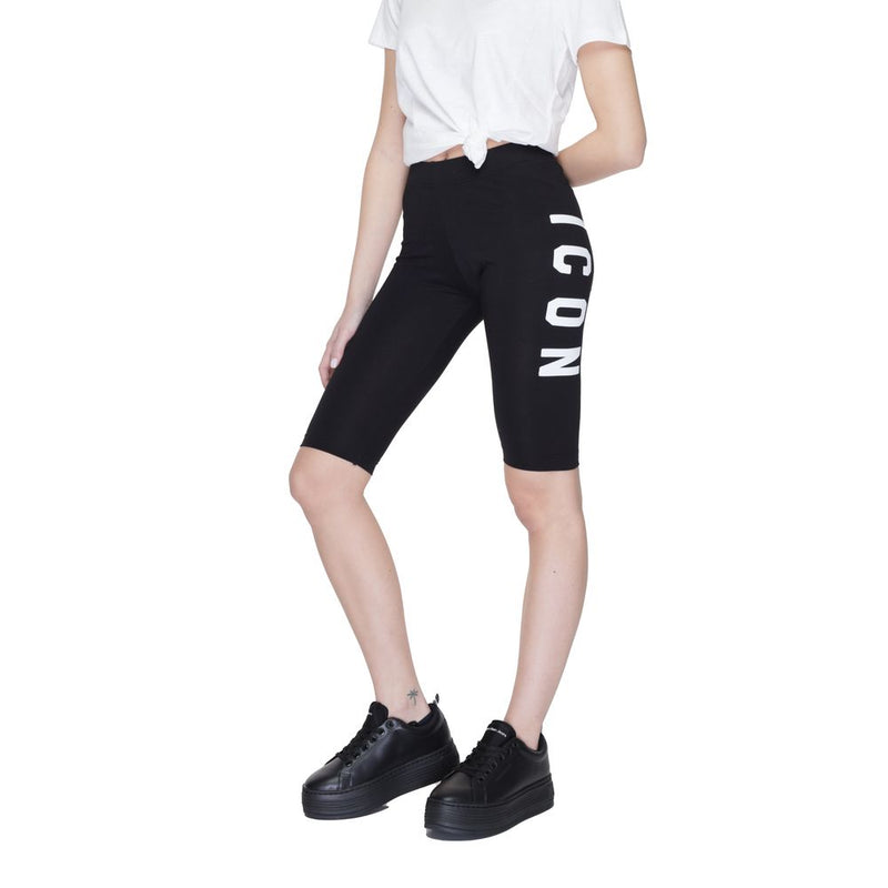 Icon Black Cotton Bermuda Shorts for Women - Stylish Comfort