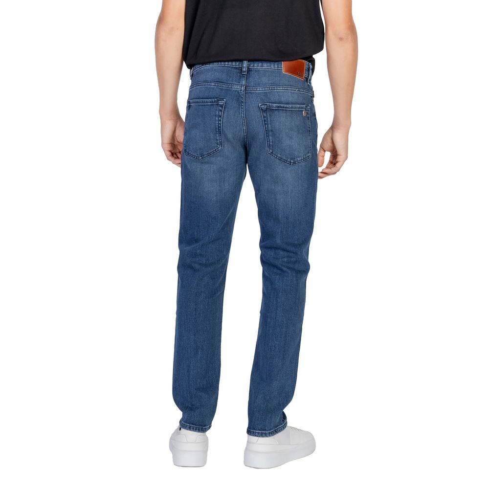 Hugo Boss blauwe katoenen relaxte jeans
