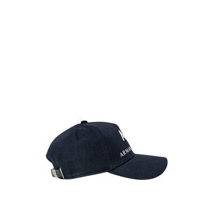 Armani Exchange Blauwe Katoenen Petten Honkbalpet