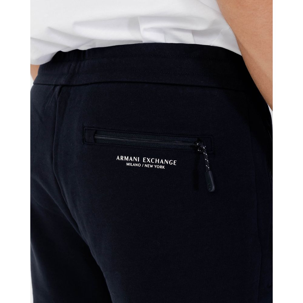 Pantalon de jogging bleu en coton Armani Exchange