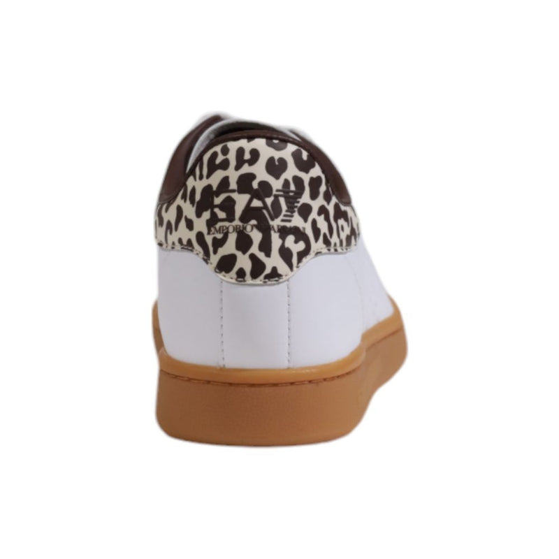 EA7 Emporio Armani Beige Leather Sneaker for Women