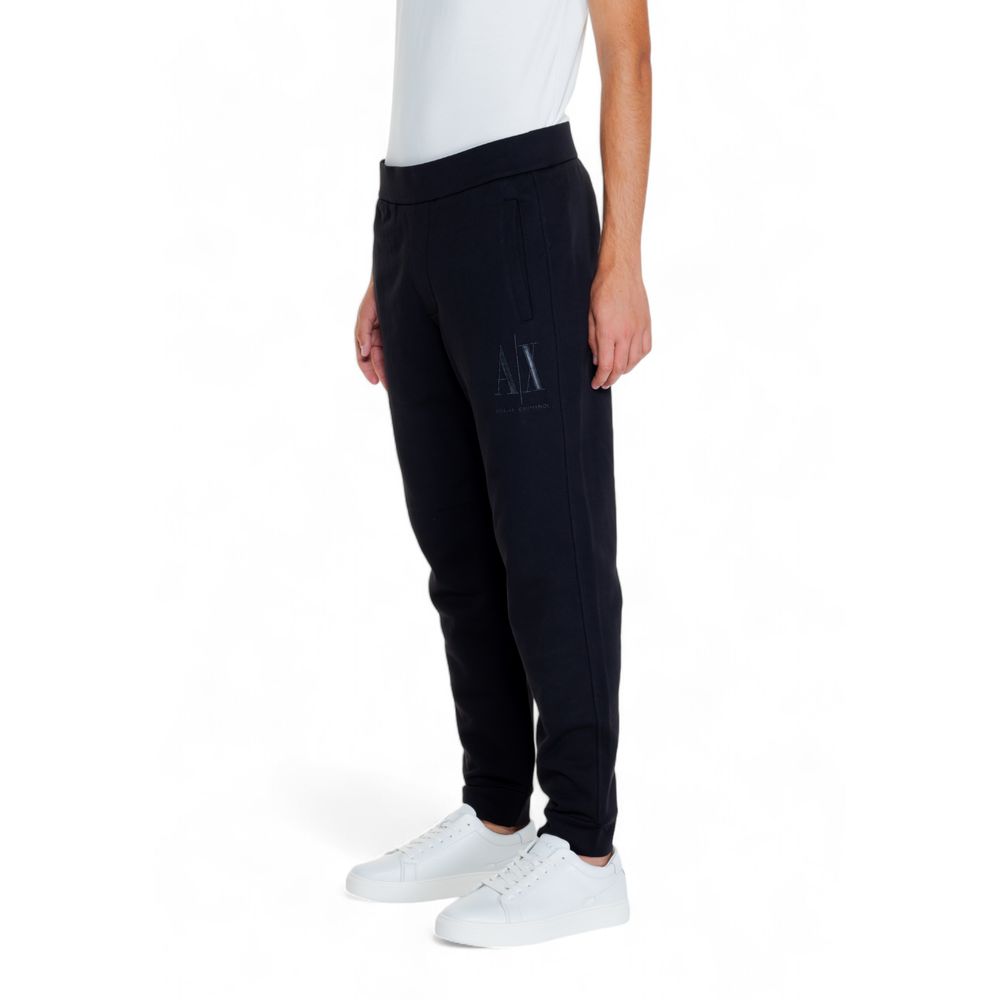 Zwarte katoenen joggingbroek van Armani Exchange, geschikt voor sport.