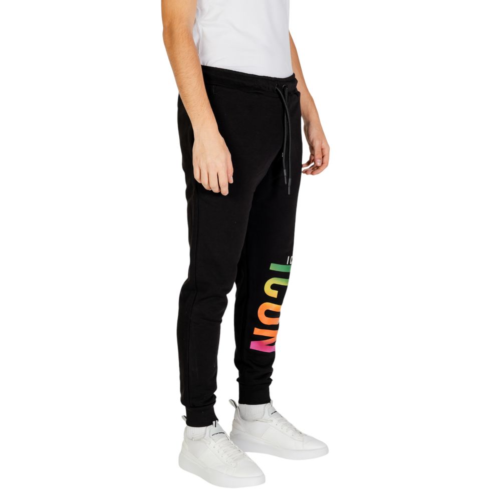 Pantalon de jogging de sport en coton noir Icon