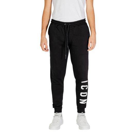 Pantalon de jogging d'entraînement Icon en coton noir et blanc