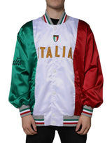 Bomber Jacket à Boutons Multicolore "Italia" de Dolce & Gabbana