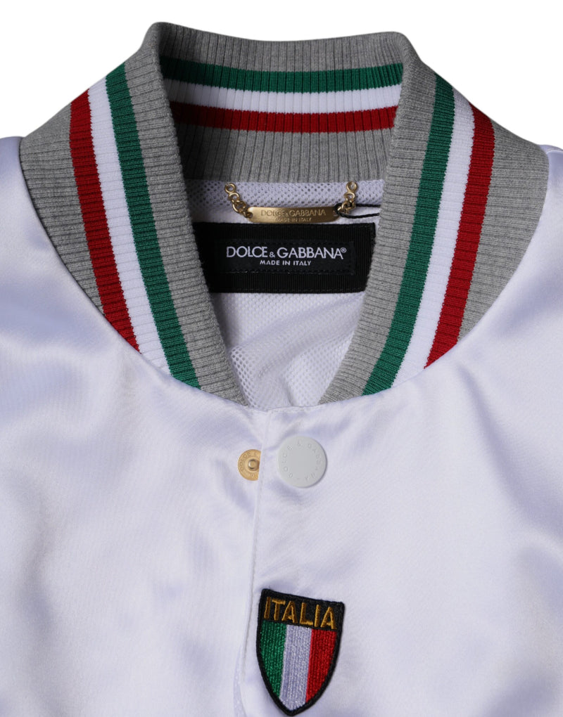 Bomber Jacket à Boutons Multicolore "Italia" de Dolce & Gabbana