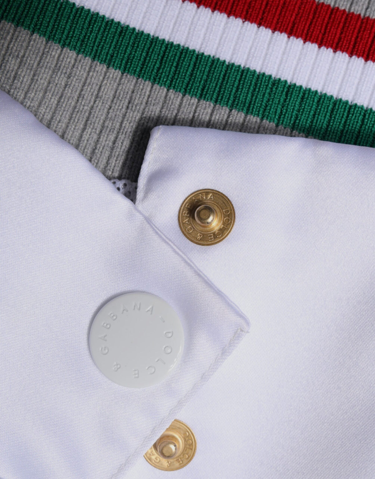 Bomber Jacket à Boutons Multicolore "Italia" de Dolce & Gabbana