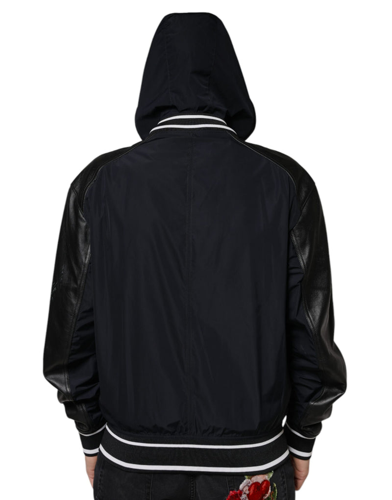 Dolce & Gabbana Zwarte Bomberjas met Capuchon en Ritssluiting voor Heren