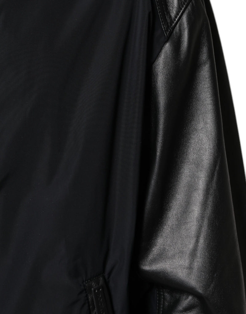 Dolce & Gabbana Zwarte Bomberjas met Capuchon en Ritssluiting voor Heren