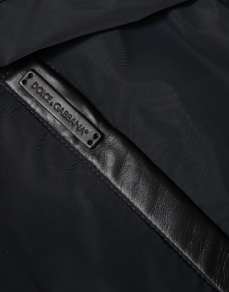 Dolce & Gabbana Zwarte Bomberjas met Capuchon en Ritssluiting voor Heren