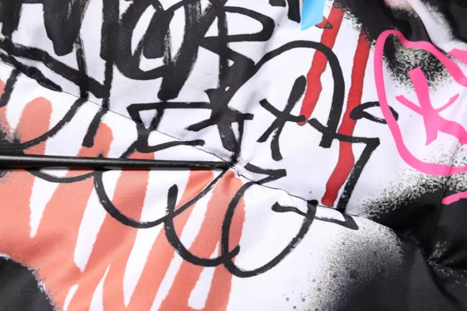 Veste coupe-vent à capuche Dolce & Gabbana multicolore à motifs graffiti