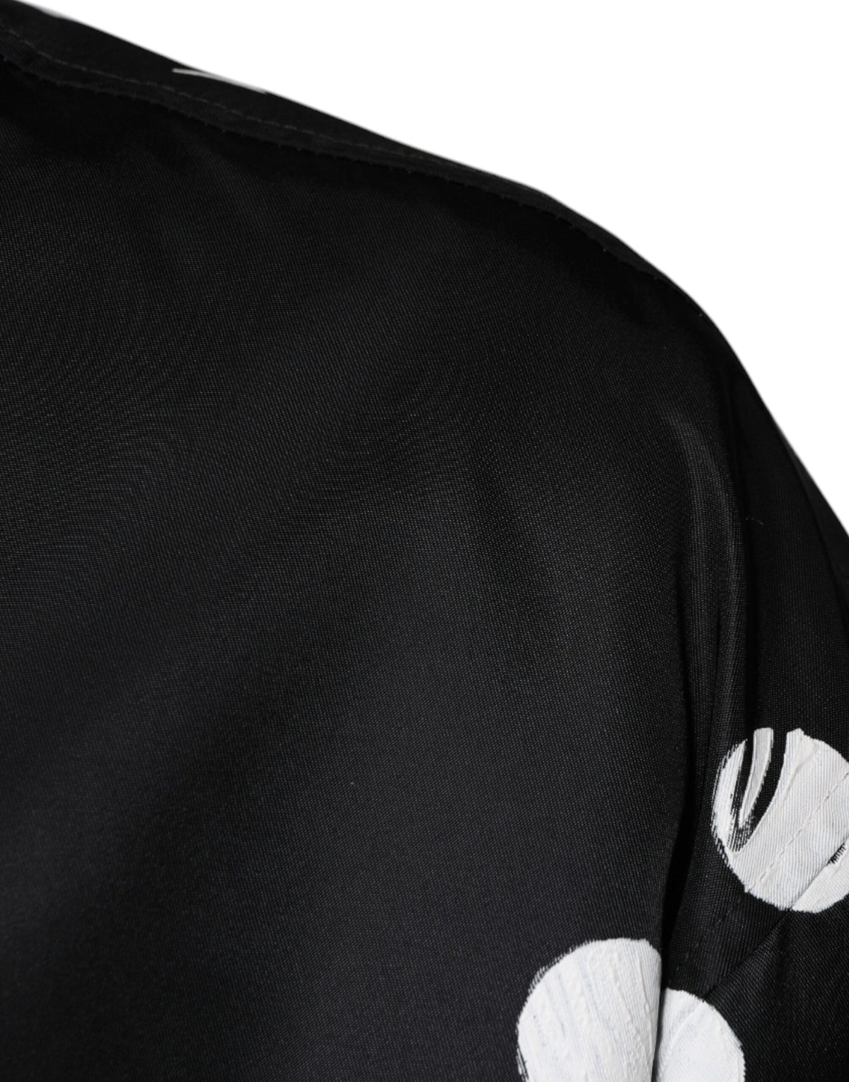 Bomber en nylon noir à rayures et pois de Dolce & Gabbana