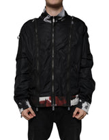 Veste bomber homme Dolce & Gabbana en nylon noir à fermeture éclair intégrale