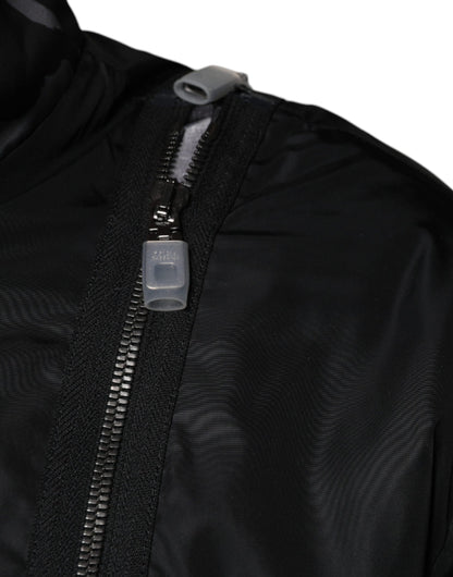 Veste bomber homme Dolce & Gabbana en nylon noir à fermeture éclair intégrale