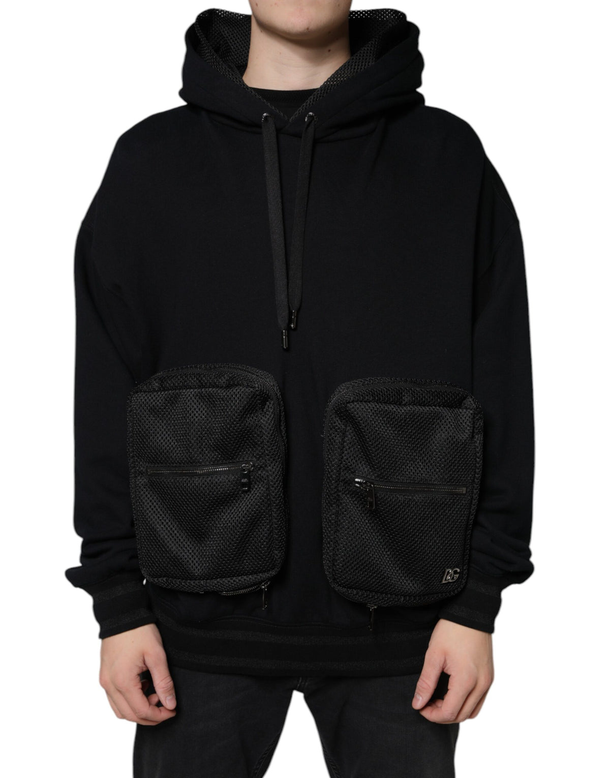 Pull à capuche noir pour homme Dolce &amp; Gabbana