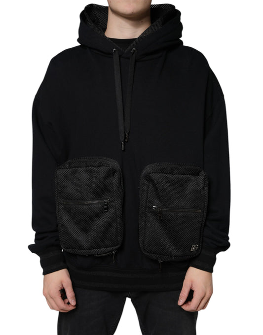 Pull à capuche noir pour homme Dolce &amp; Gabbana