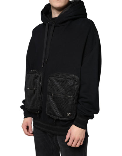 Dolce &amp; Gabbana Zwarte Kapuchon-Pull-Over Heren Sweatshirt Trui