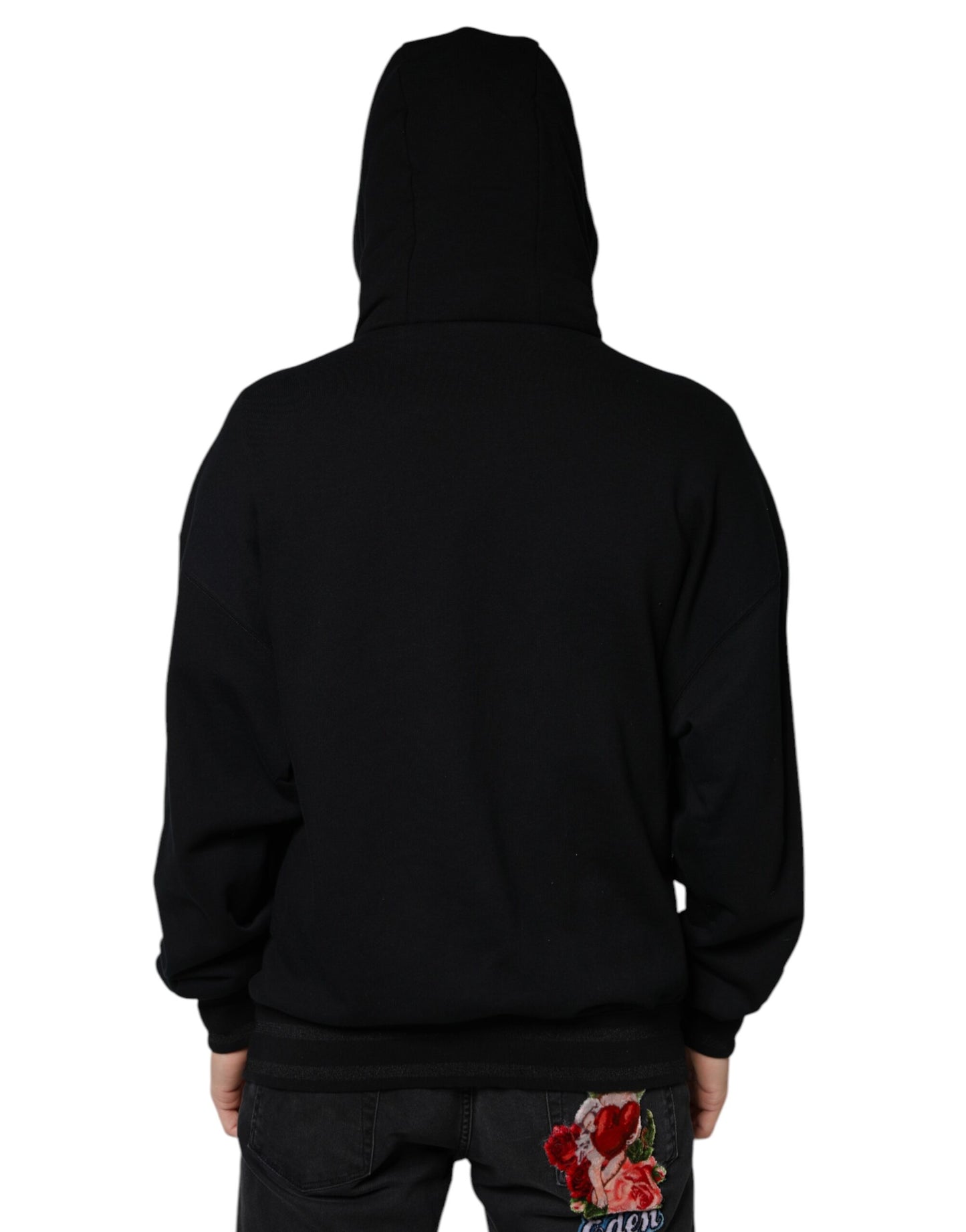 Dolce &amp; Gabbana Zwarte Kapuchon-Pull-Over Heren Sweatshirt Trui