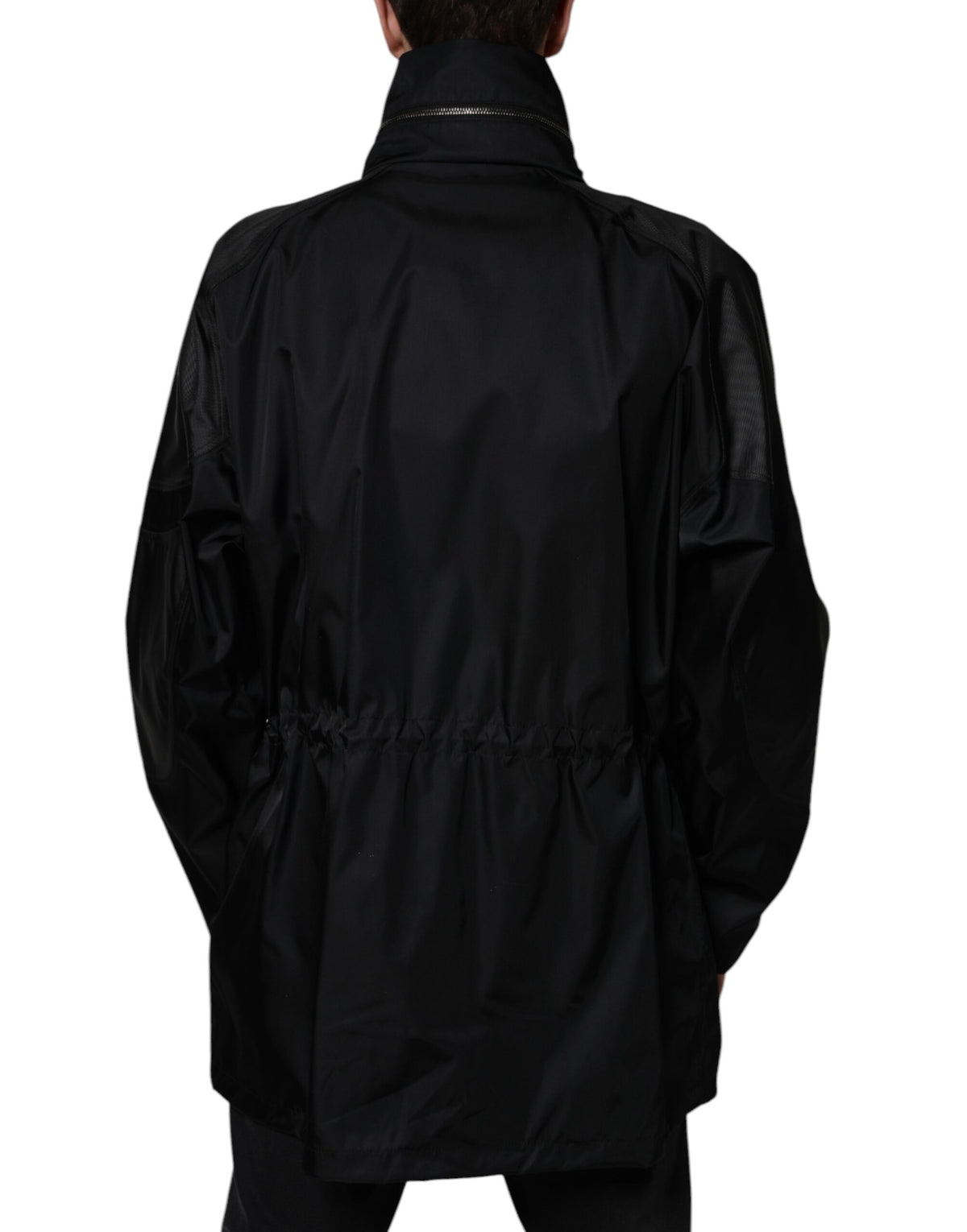 Parka manteau d'hiver noir en nylon pour homme de Dolce & Gabbana