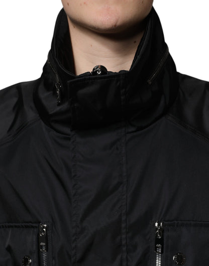 Dolce & Gabbana Zwarte Nylon Winter Parka Jas voor Heren
