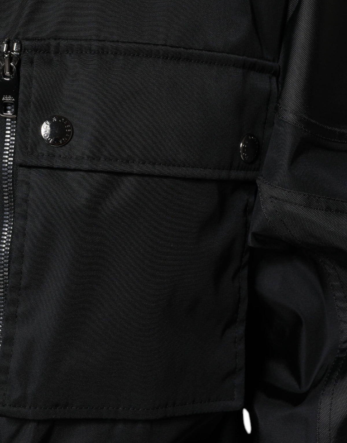Parka manteau d'hiver noir en nylon pour homme de Dolce & Gabbana