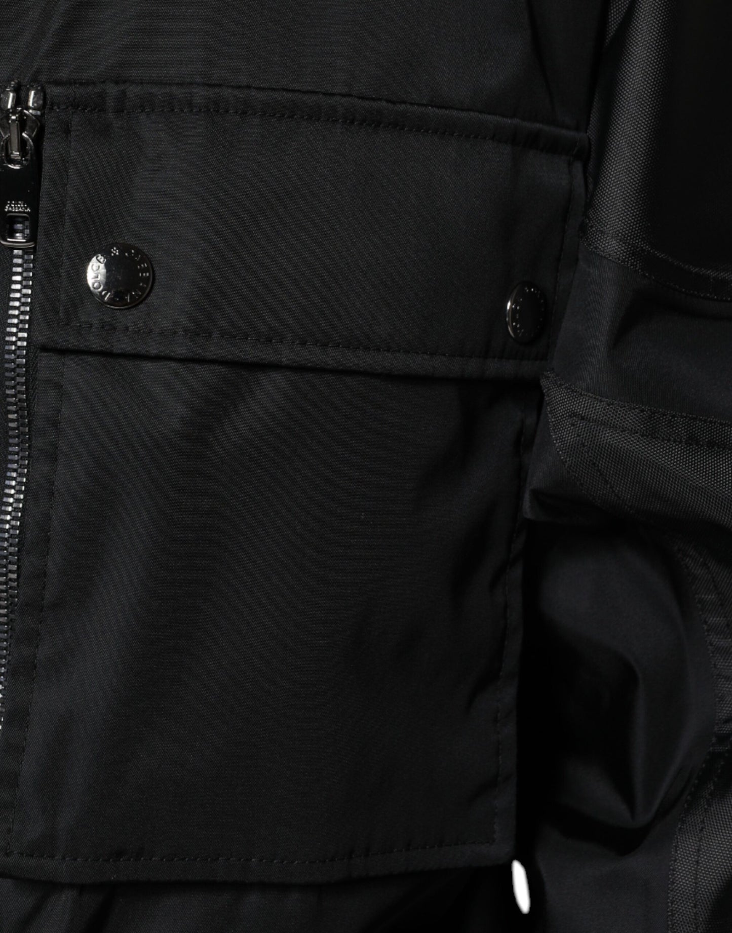 Dolce & Gabbana Zwarte Nylon Winter Parka Jas voor Heren