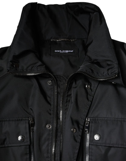 Dolce & Gabbana Zwarte Nylon Winter Parka Jas voor Heren