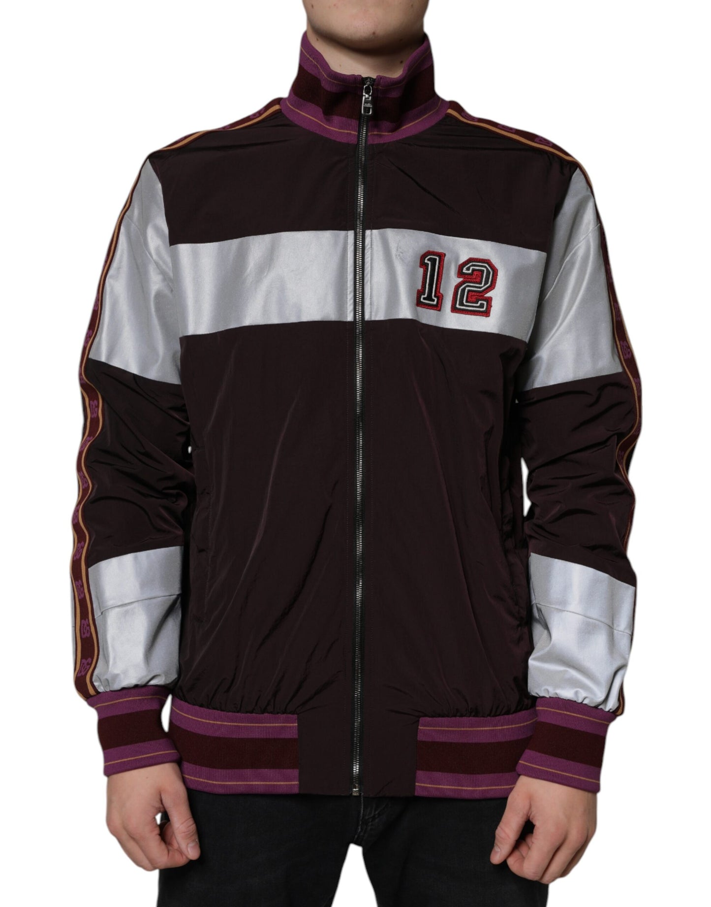 Dolce & Gabbana Multicolor Full Zip Jersey Heren Bomberjack
