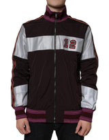 Veste bomber en jersey à fermeture éclair intégrale multicolore Dolce & Gabbana pour homme