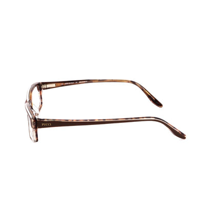 Lunettes à montures en plastique marron Emilio Pucci