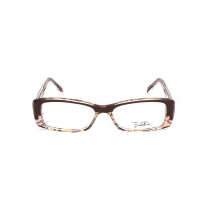 Lunettes à montures en plastique marron Emilio Pucci