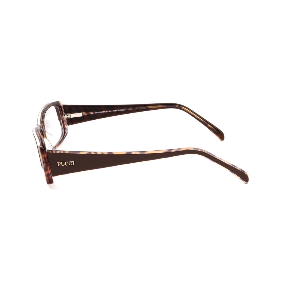 Lunettes à montures en plastique marron Emilio Pucci