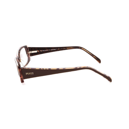 Lunettes à montures en plastique marron Emilio Pucci