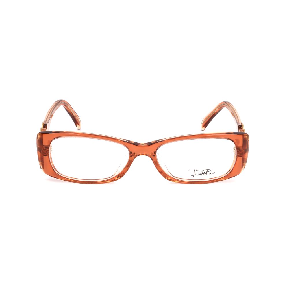 Emilio Pucci brillenglazen in oranje plastic montuur