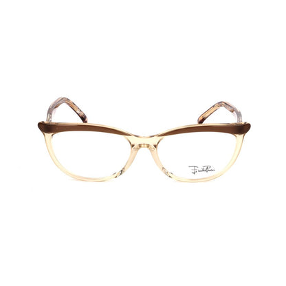 Lunettes à montures en plastique marron Emilio Pucci