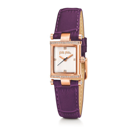 Montre Folli Follie en cuir violet