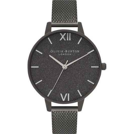 Montre en Acier Inoxydable Noire Olivia Burton - Design Élégant